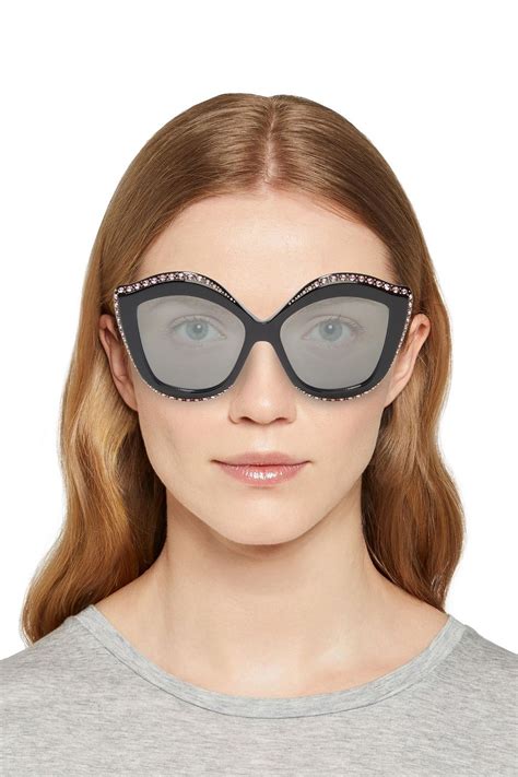 circle gucci sunglasses|Gucci oversized cat eye sunglasses.